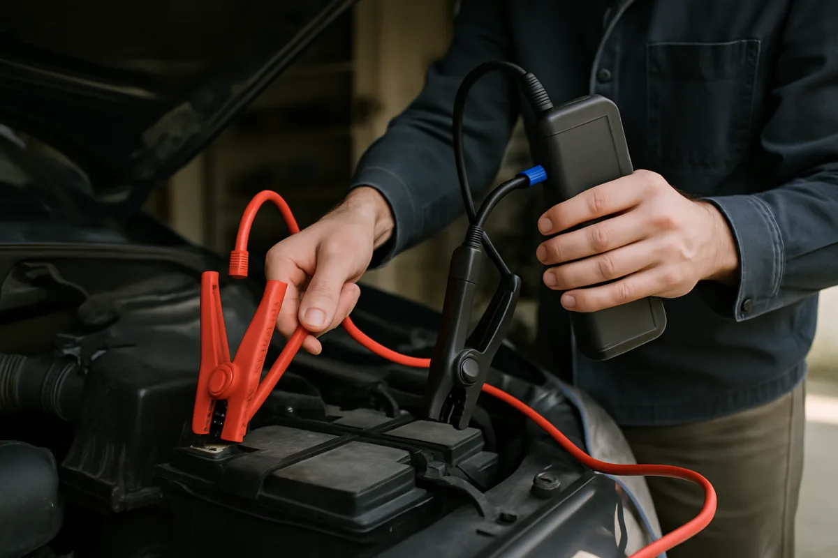 Come collegare un avviatore di batteria all'auto