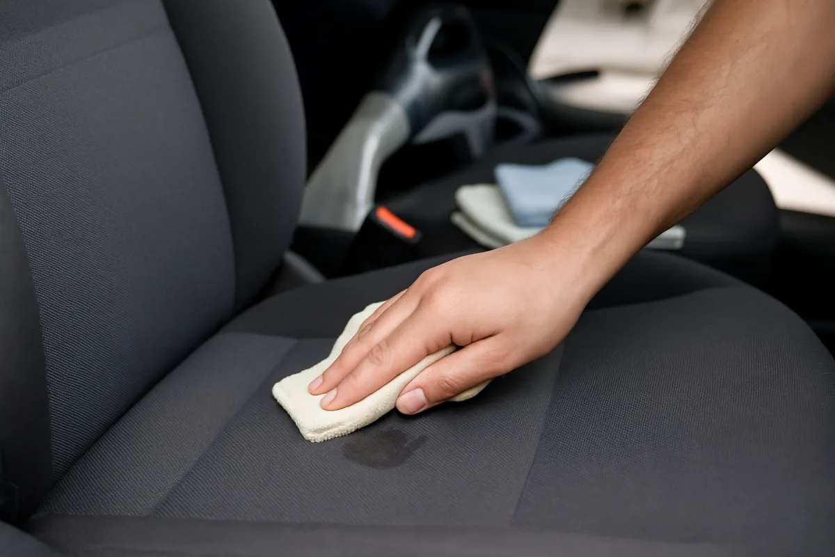 Come pulire i sedili in tessuto dell'auto: macchie, risciacquo e asciugatura
